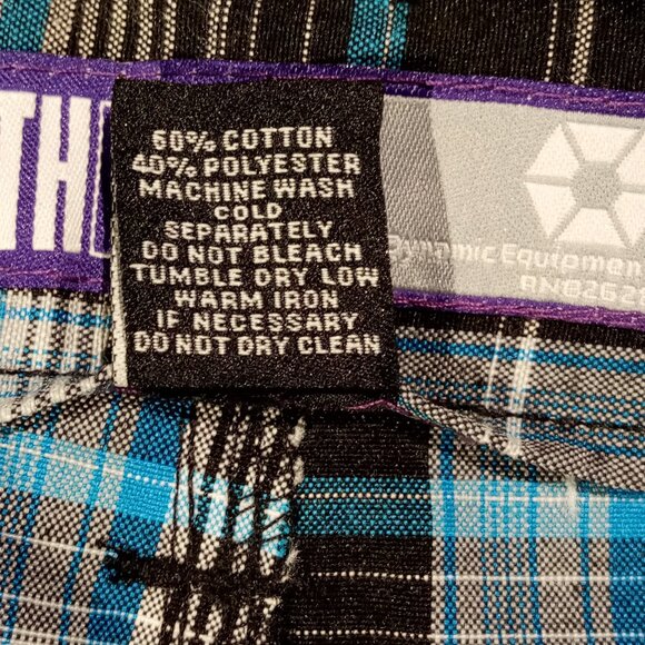 SOUTHPOLE Shorts  Men's 46  Blue/Black Plaid  Belt Included  Long  Baggy  NWT - Picture 11 of 11